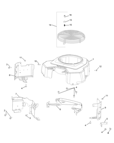 Part Location Diagram of KH-24-755-81-S MTD Kit, Fixed Guard